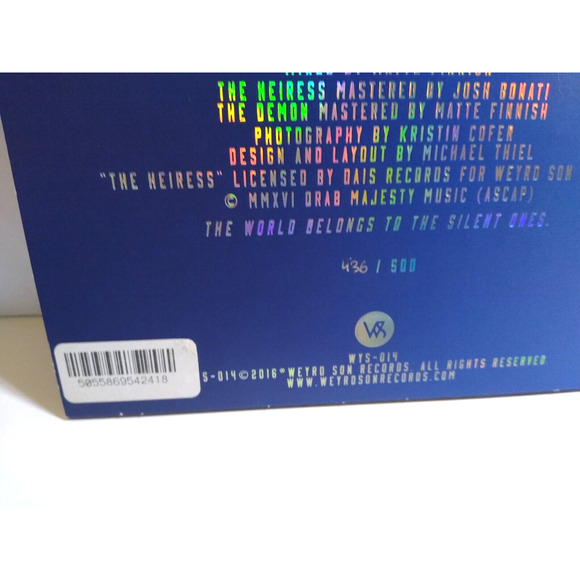 Drab Majesty The Heiress 7" Vinyl Record Post-Punk Limited Edition Purple Blue - Picture 5 of 9